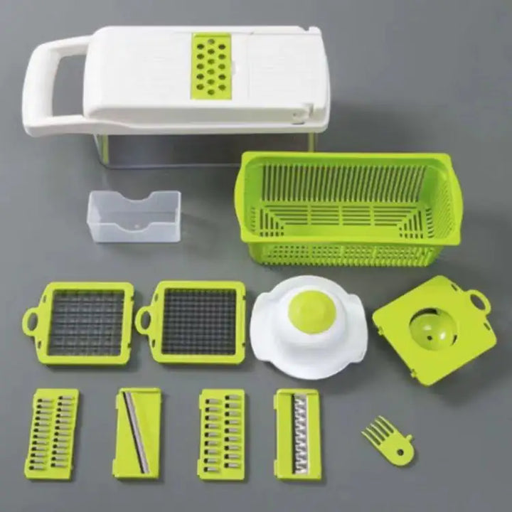 Vegetable Chopper Kitchen Green with White